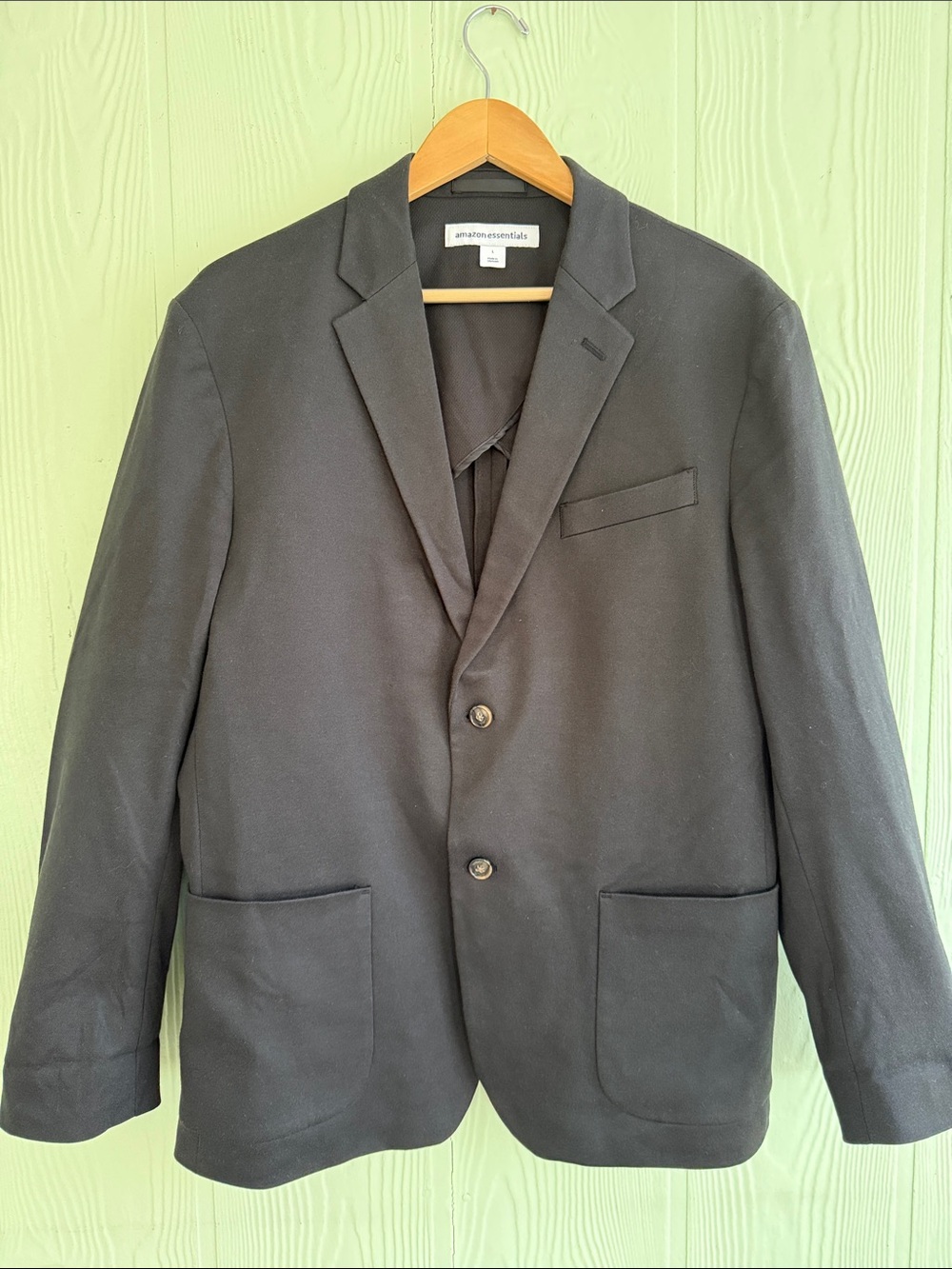 Amazon Essentials Men’s Black Two-Button Sport Coat Blazer